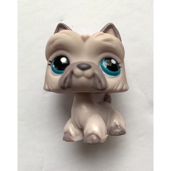 Littlest Pet Shop LPS Scottie Dog # 1201 Purple Blue Eyes Toy Figure - Picture 1 of 1